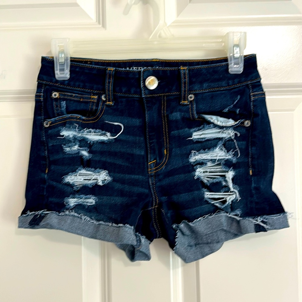 American Eagle hi rise shortie shorts